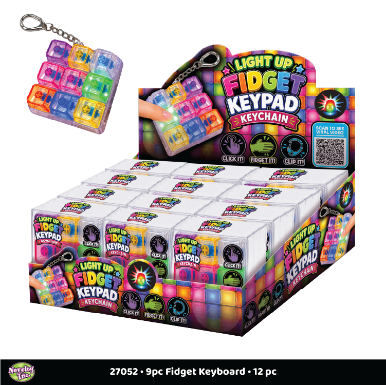 Light-Up Fidget LED Keypad Keychain