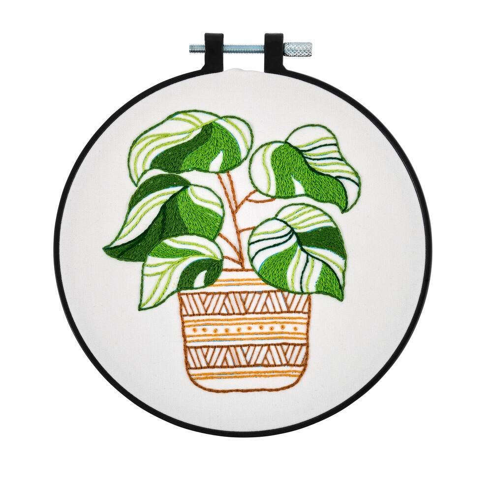 Bucilla® Stamped Embroidery Kit - Potted Beauty 6"
