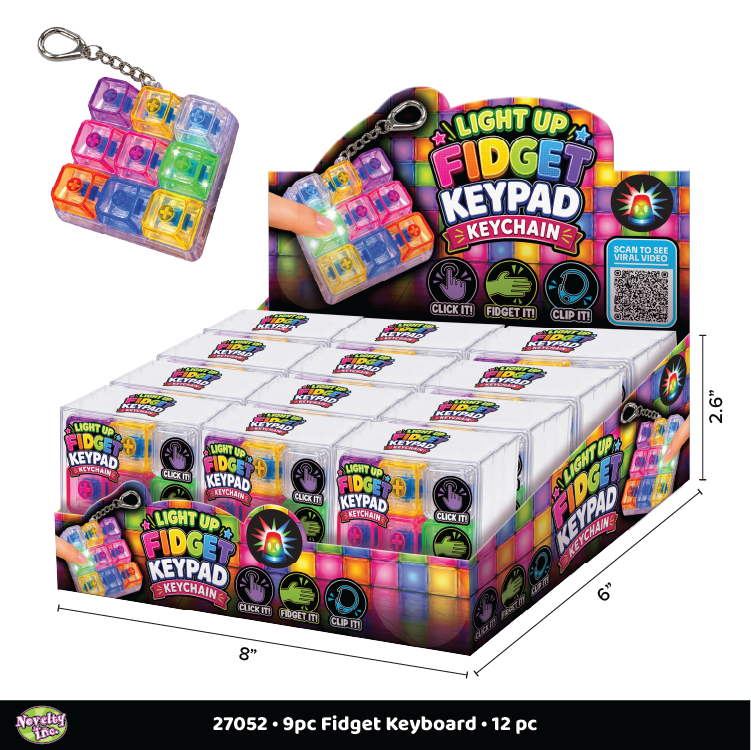 Light-Up Fidget LED Keypad Keychain