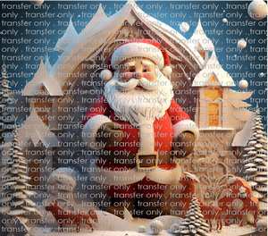 3D-CHR-17 Santa Claus and Village Tumbler Wrap