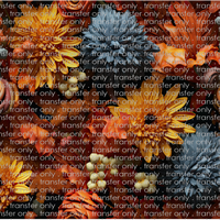 3D-FALL-02 Dark Autumn Flowers Tumbler Wrap