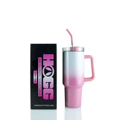 Pink Ombre-40oz SUBLIMATABLE HOLOGRAPHIC TRAVELER TUMBLER-HOGG