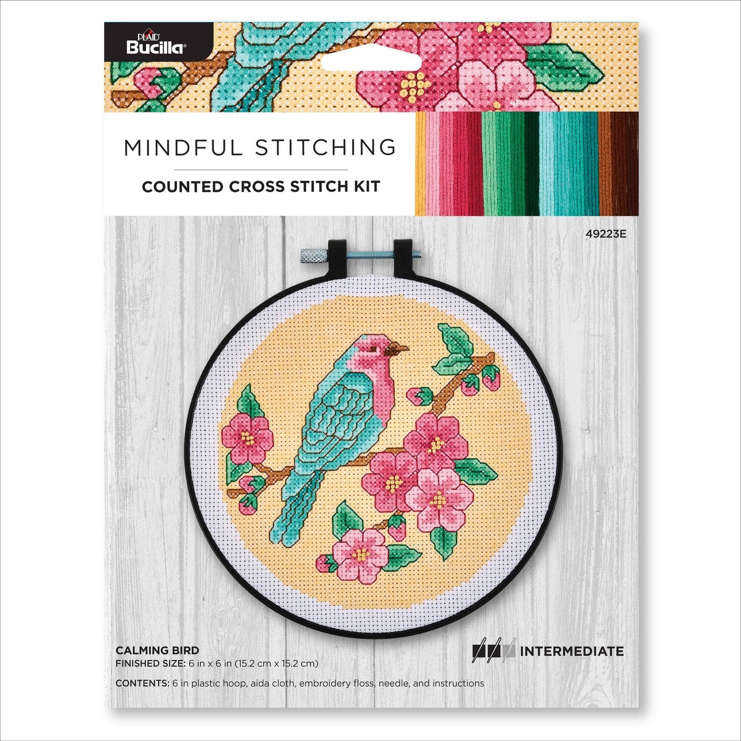 Bucilla ® Counted Cross Stitch Kit - Calming Bird 6"