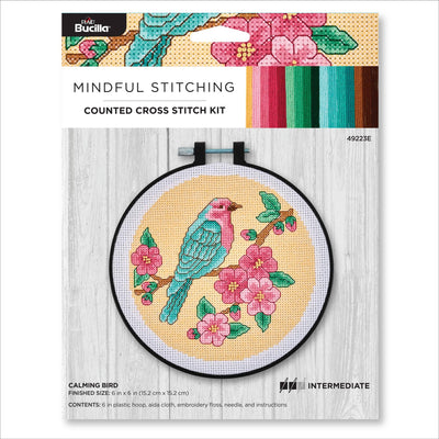 Bucilla ® Counted Cross Stitch Kit - Calming Bird 6"