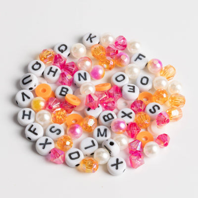 Bootiful Letter Bead Jar with Pink Ghost Charm DIY Bracelet Kit