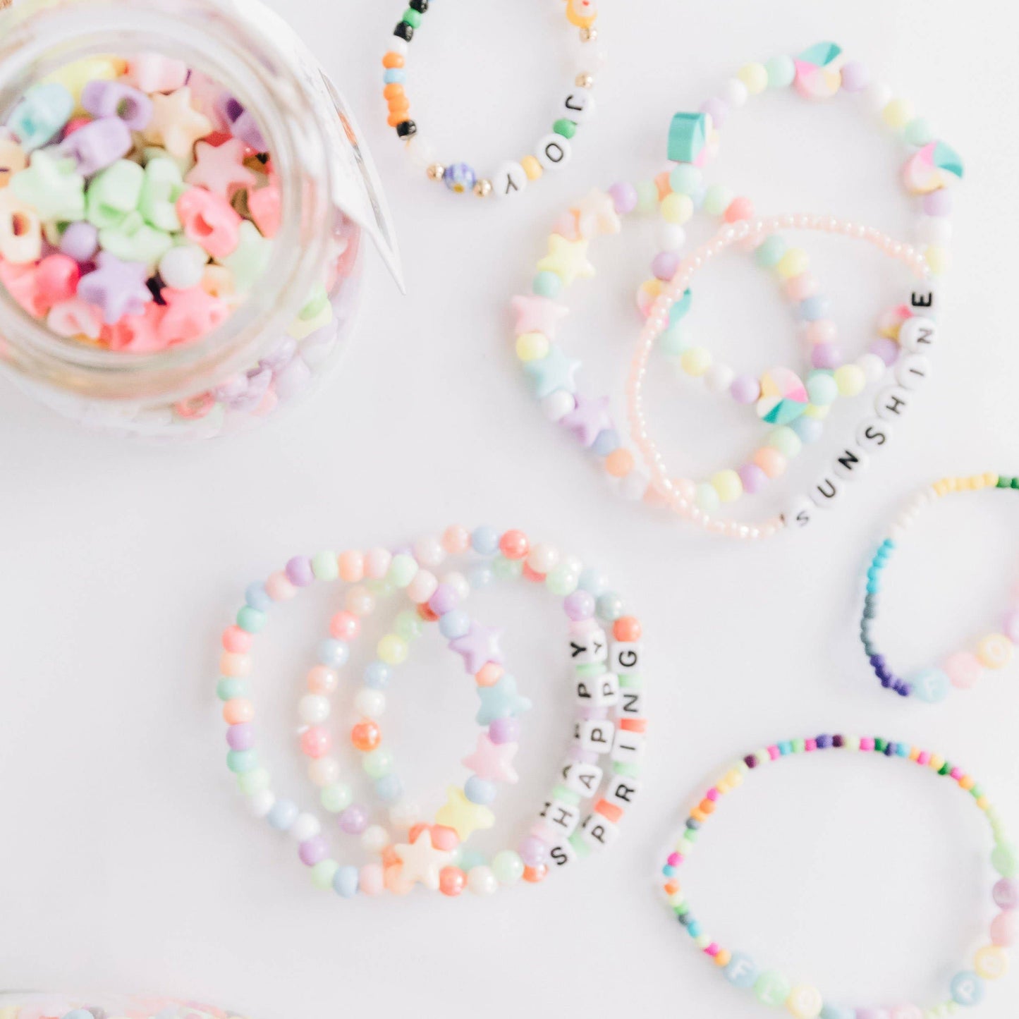 Pastel Stars Jar DIY Bead Kit