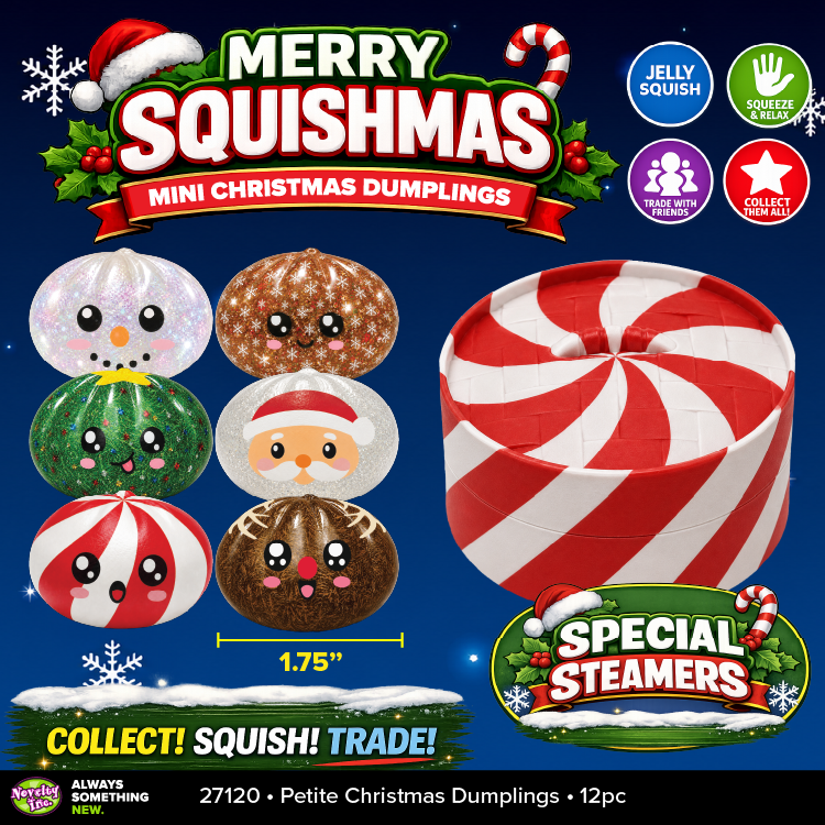 Fun Doh Petite Squishy Christmas Dumplings Toy