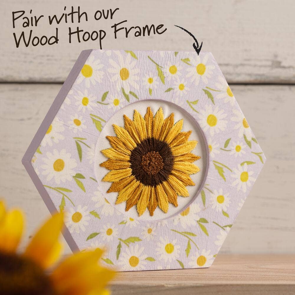 Bucilla® Stamped Embroidery Kit - Golden Sunflower 3"