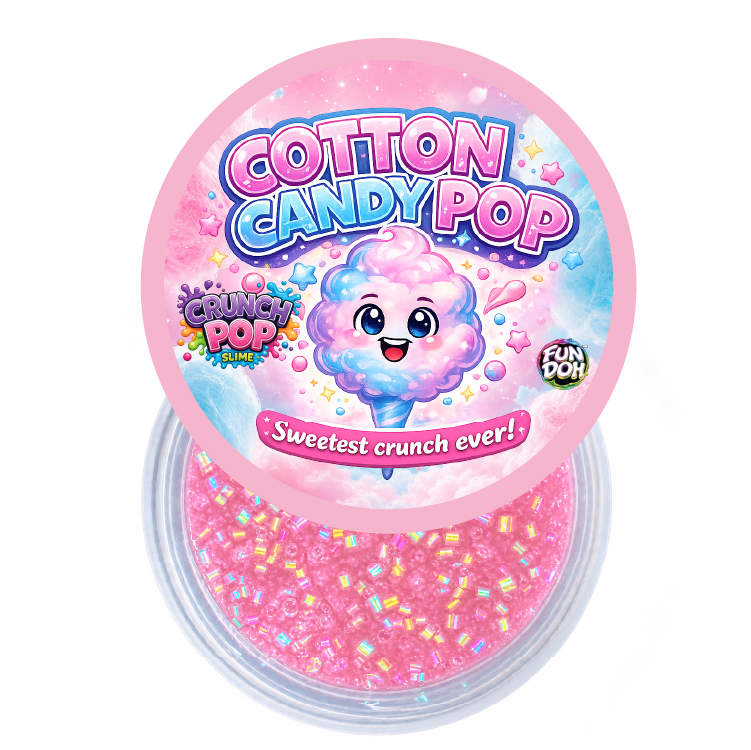 Fun Doh Crunch Pop Color Sensory Squishy Slime - 12/Display