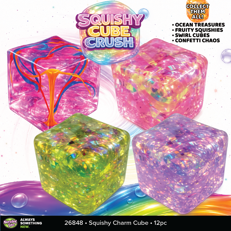 Fun Doh Squishy Cube Crush Fidget Toy Variety