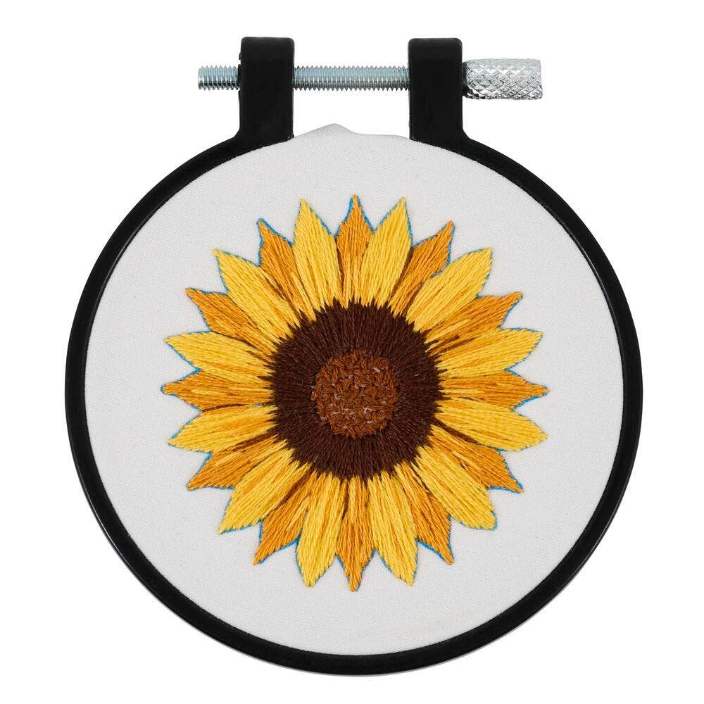 Bucilla® Stamped Embroidery Kit - Golden Sunflower 3"