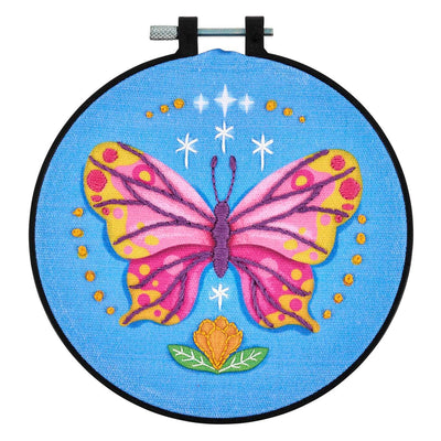 Bucilla ® Stamped Embroidery Kit - Energetic Butterfly 6"
