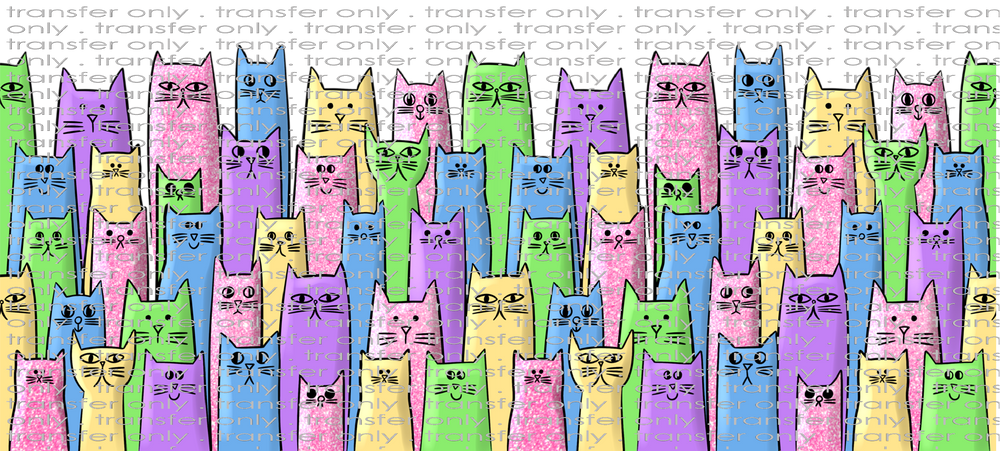 ANM UV 110 Cats with Glitter UV DTF 16oz Wrap
