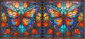 ANM UV 133 Stained Glass Butterfly Bright Colors UV DTF 16oz Wrap