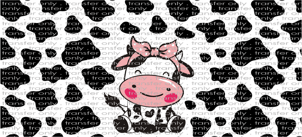 ANM UV 139 Cute Cow with Cow Print UV DTF 16oz Wrap