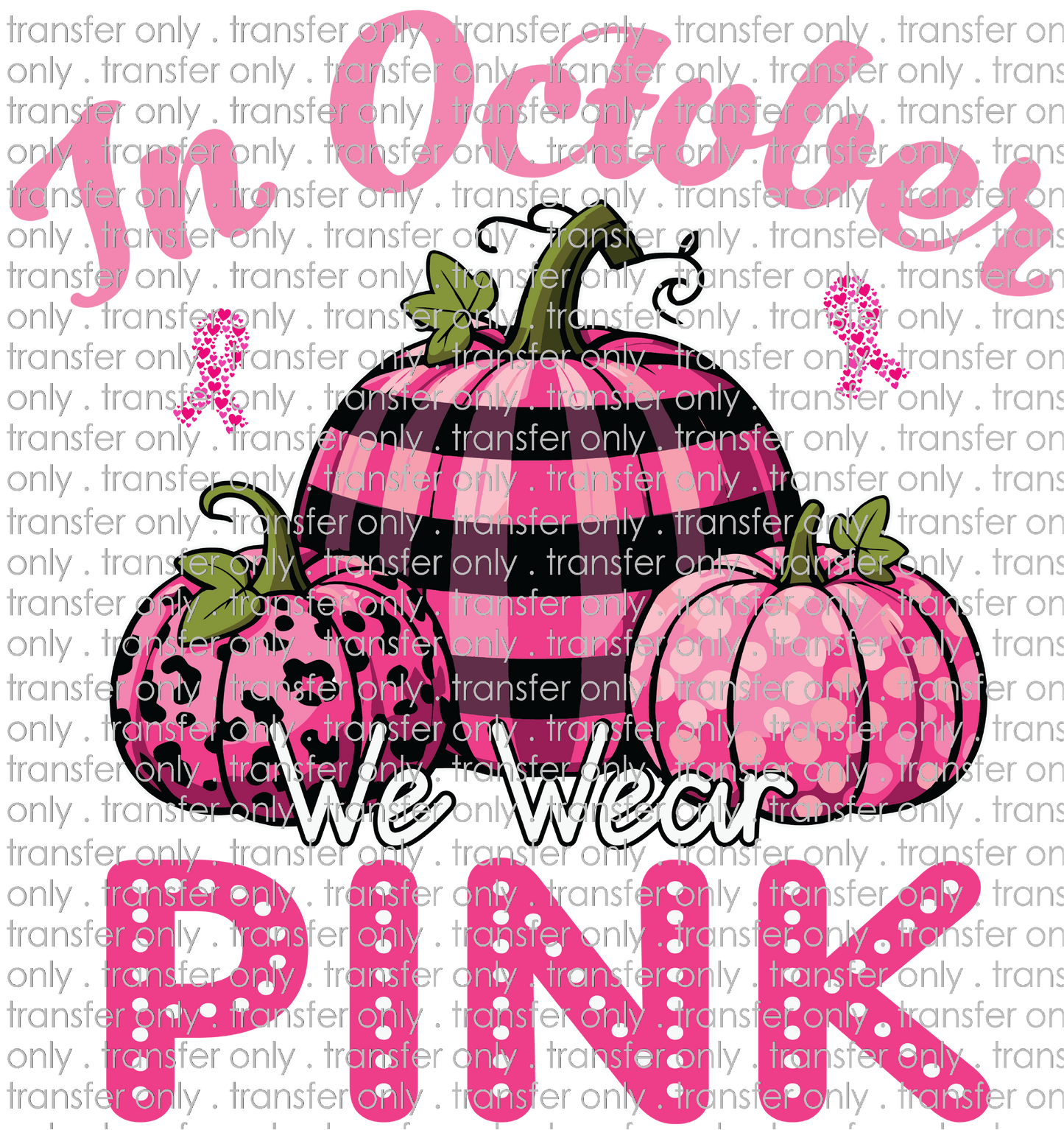 AWR 214 In Oct We Wear Pink Plaid Pumpkins