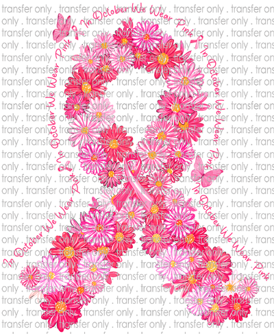 **HAPPY HOUR**AWR 241 Breast Cancer Ribbon Floral
