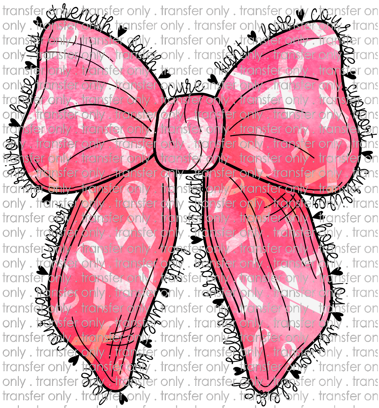 AWR 254 Pink Ribbon with Words of Strength