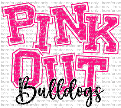 AWR 265 Pink Out Bulldogs Grunge