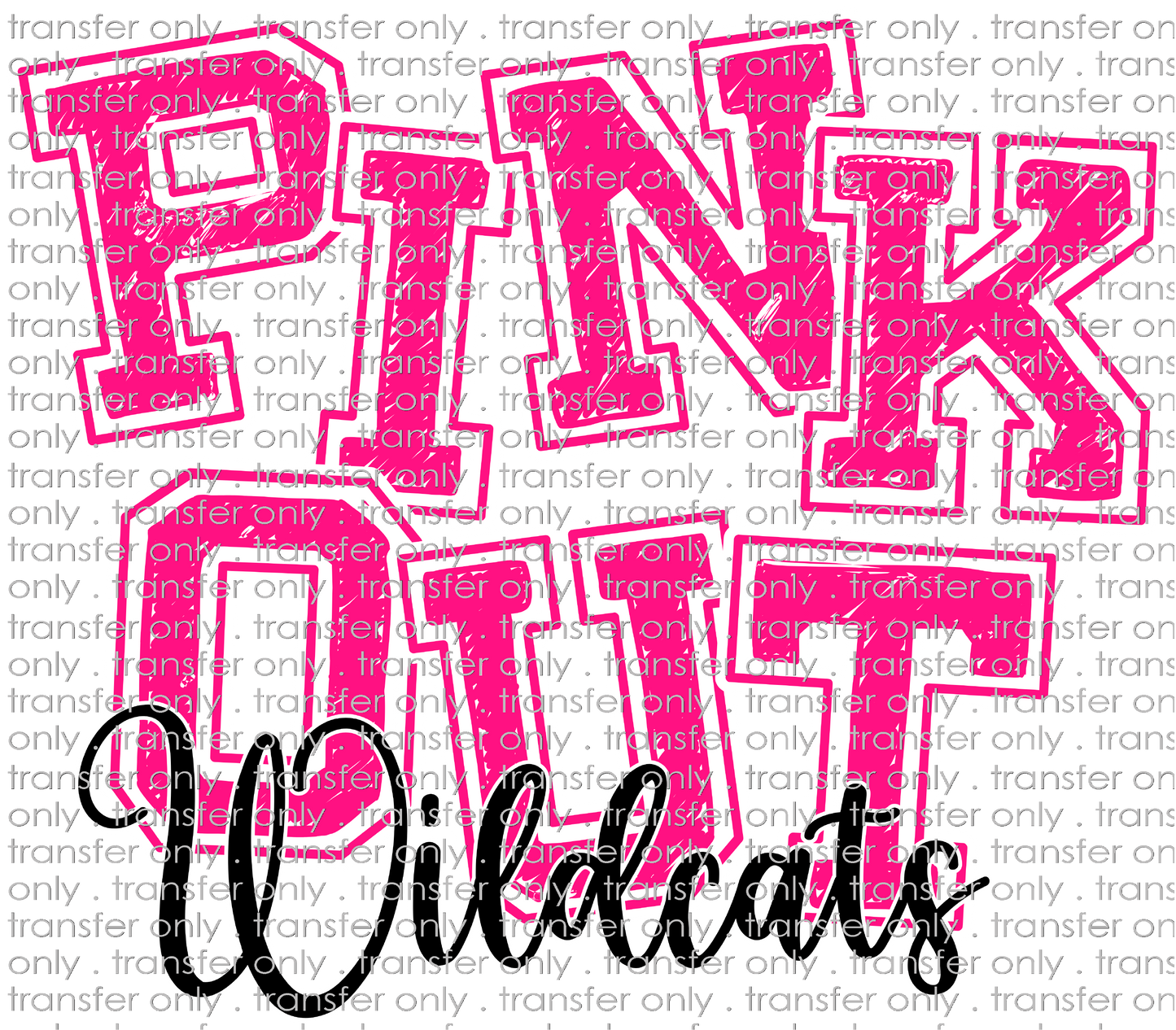 AWR 266 Pink Out Wildcats Grunge
