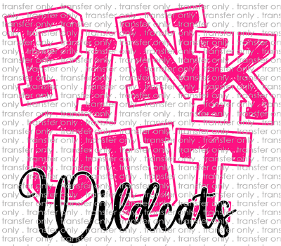 AWR 266 Pink Out Wildcats Grunge
