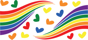 AWR UV 110 Pride Rainbow with Hearts UV DTF 16oz Wrap
