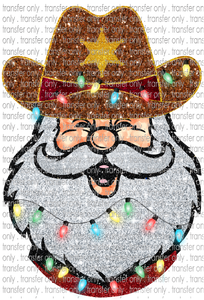 CHR 1000 Cowboy Santa Faux Glitter