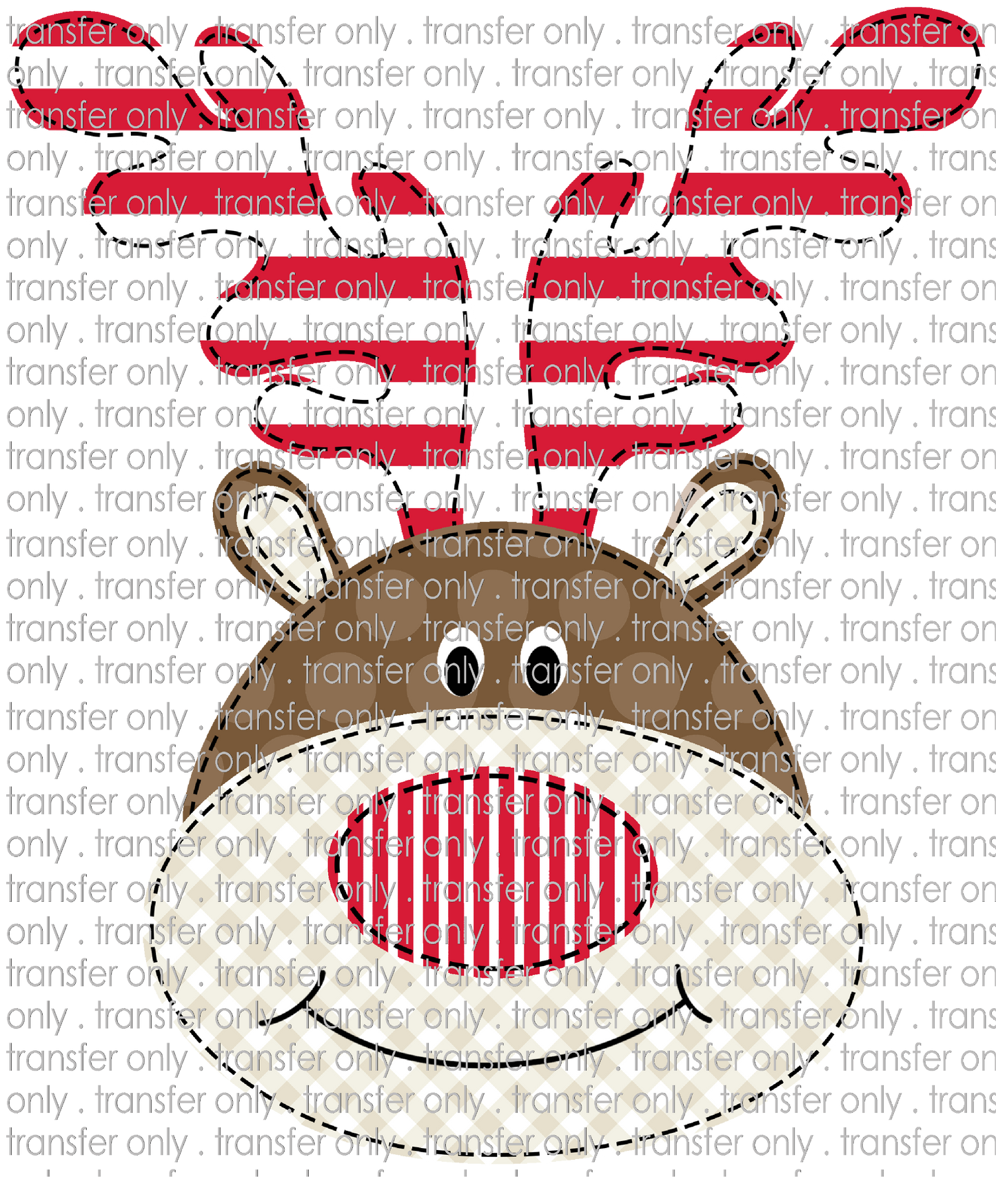 CHR 1018 Reindeer Boy Faux Applique