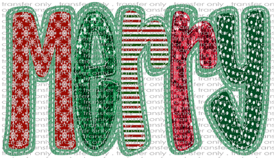 CHR 1049 Merry Faux App Red and Green