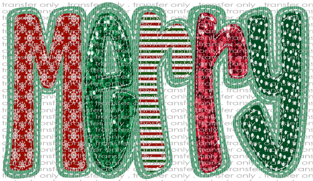 CHR 1049 Merry Faux App Red and Green