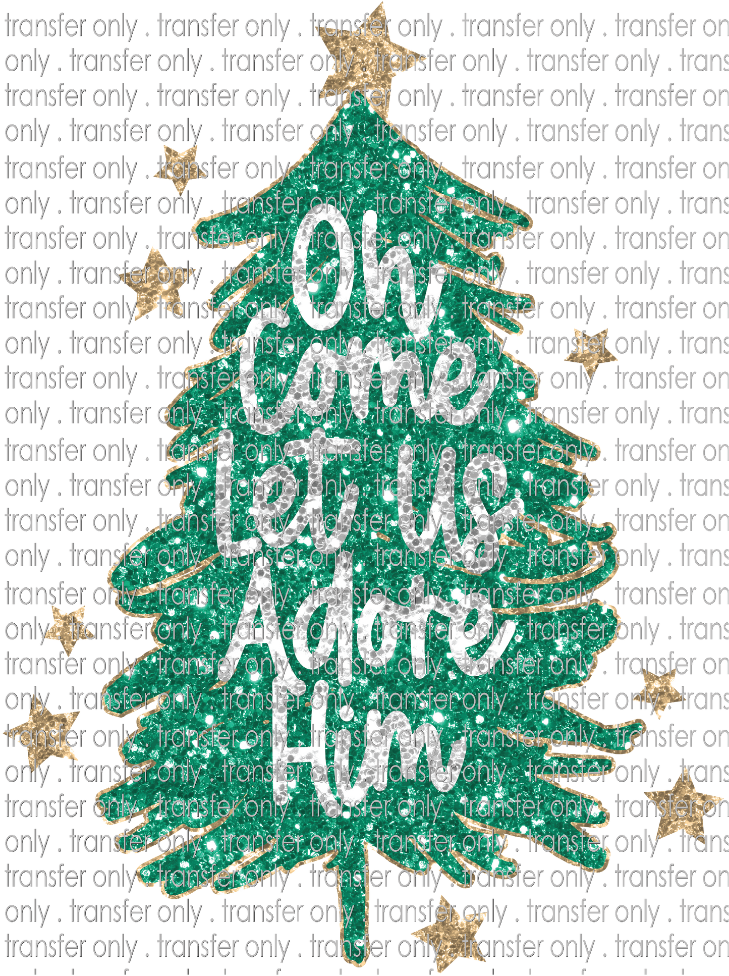 CHR 1071 Oh Come Let Us Adore Him Tree with Silver