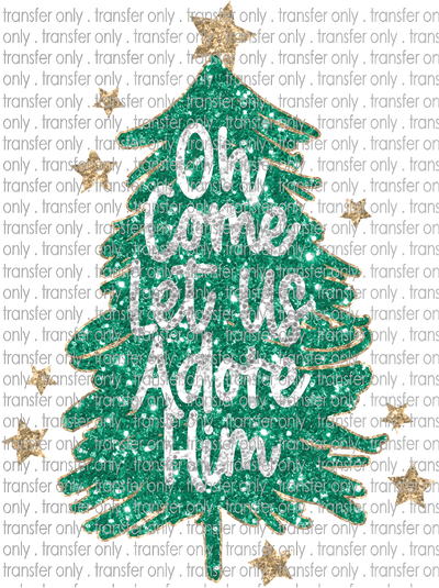 CHR 1071 Oh Come Let Us Adore Him Tree with Silver