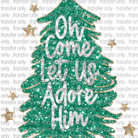 CHR 1071 Oh Come Let Us Adore Him Tree with Silver