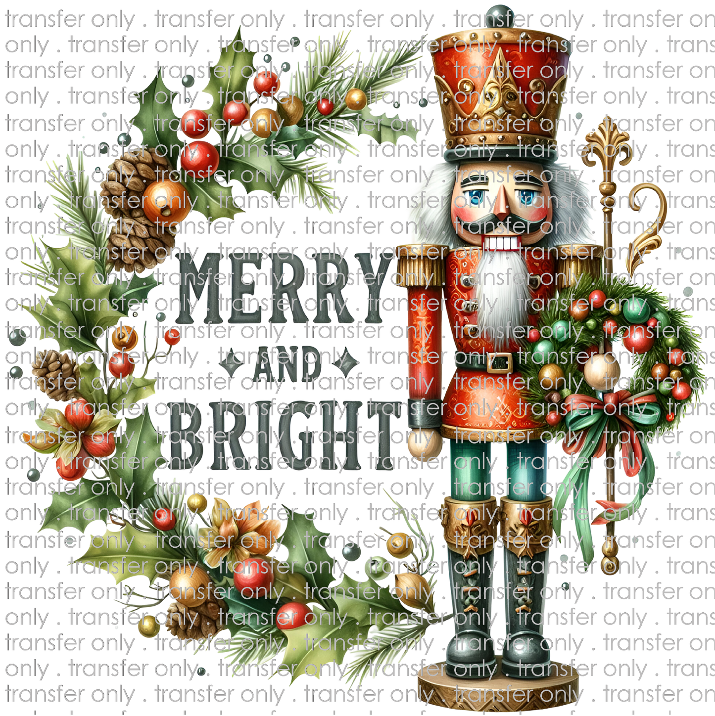 CHR 1101 Nutcracker Holding Wreath