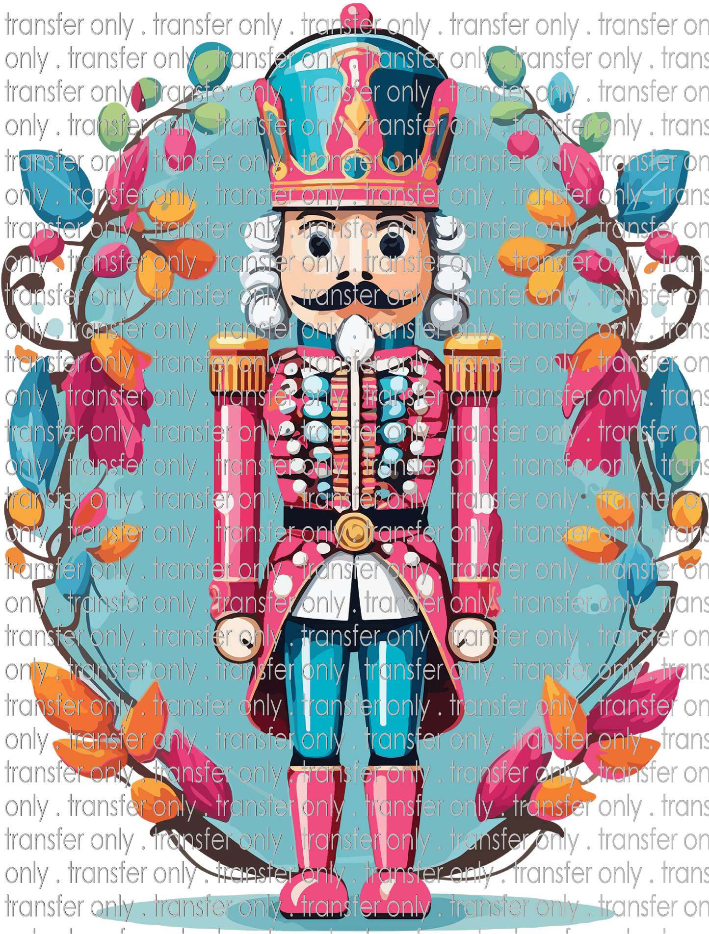 CHR 1105 Pink Nutcracker In Teal