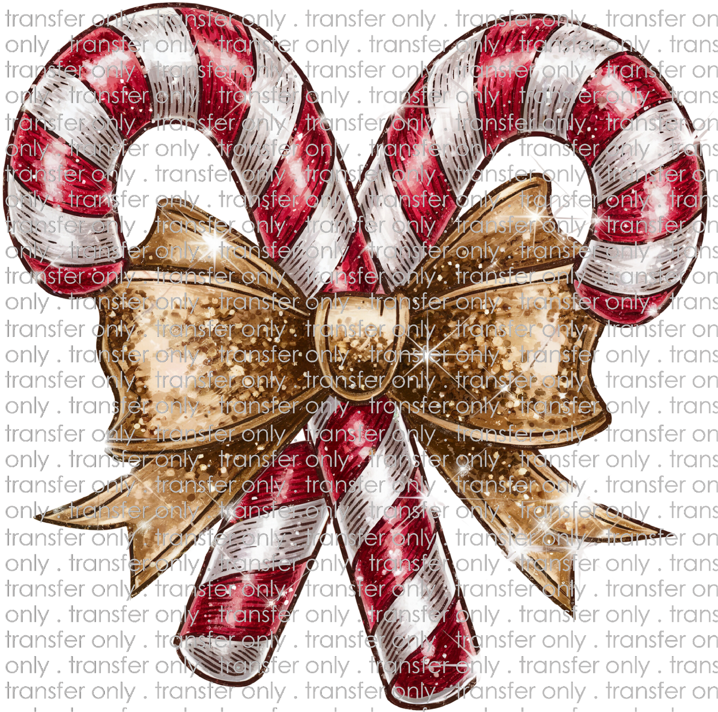 CHR 1164 Candy Cane with Gold Bow