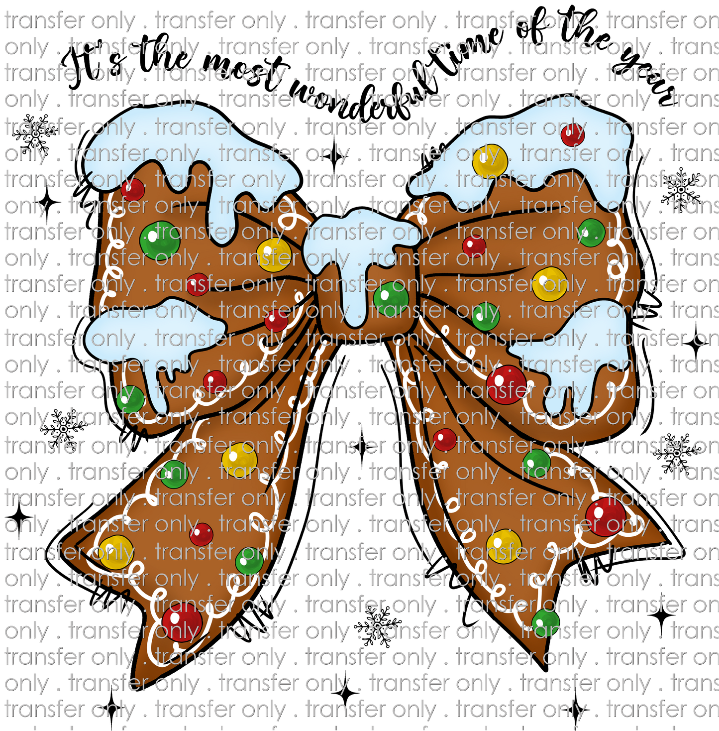 CHR 1165 Christmas Gingerbread Bow