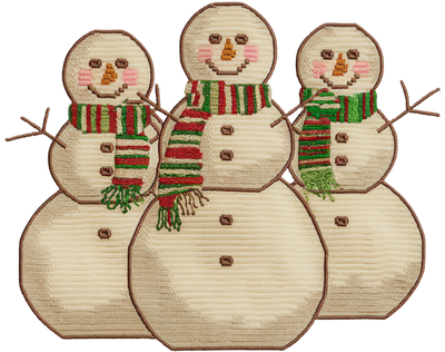 CHR 1190 Faux Embroidered Snowman