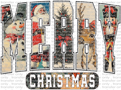 CHR 1209 Merry Christmas Retro Traditional Characters