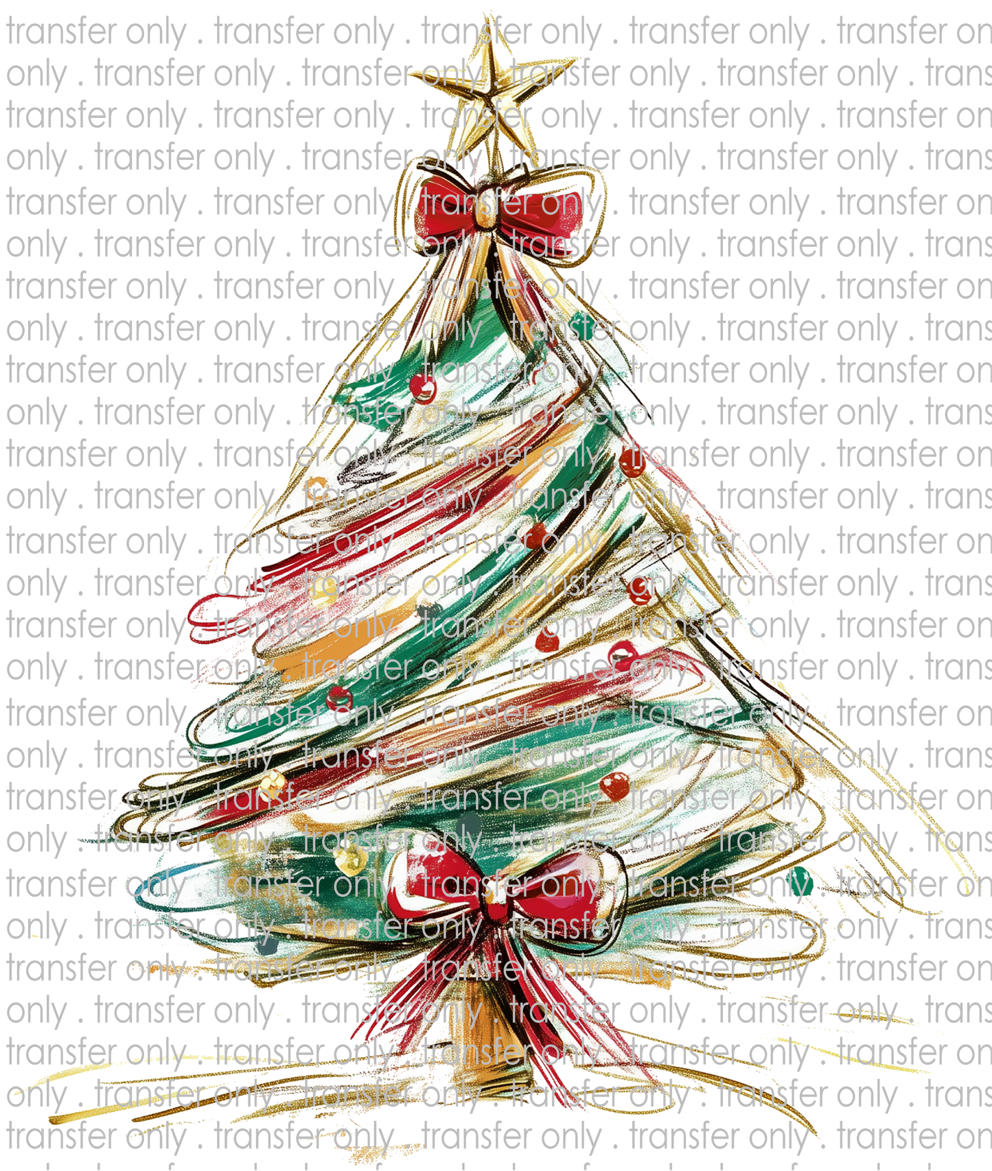 CHR 1220 Brush Stroke Christmas Tree