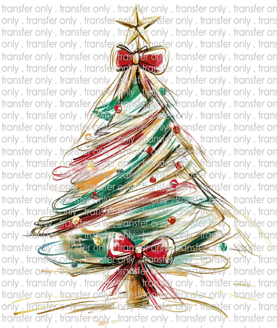 CHR 1220 Brush Stroke Christmas Tree