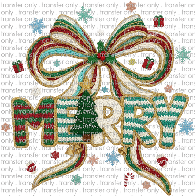 CHR 1282 Merry with Bow Crochet