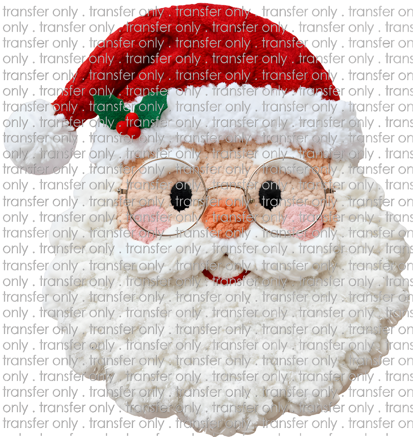 CHR 1286 Crochet Santa with Holly on Hat