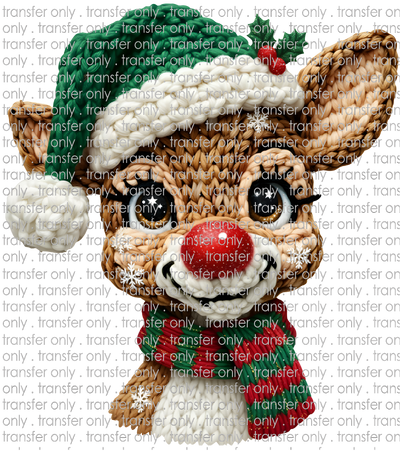 CHR 1287 Crochet Reindeer Glitter Nose