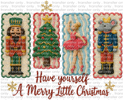 CHR 1294 Retro Christmas Nutcracker Faux Crochet