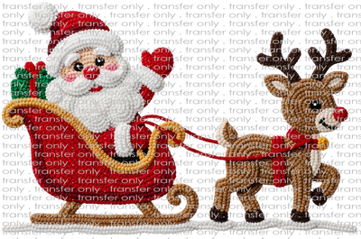 CHR 1314 Santa and Reindeer Cross Stitch