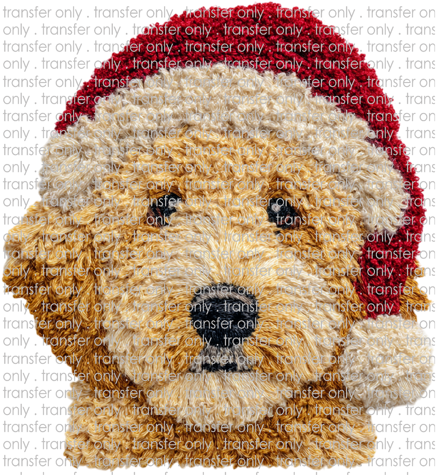 CHR 1323 Latch Hook Yarn Santa Golden Doodle