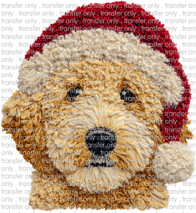CHR 1323 Latch Hook Yarn Santa Golden Doodle