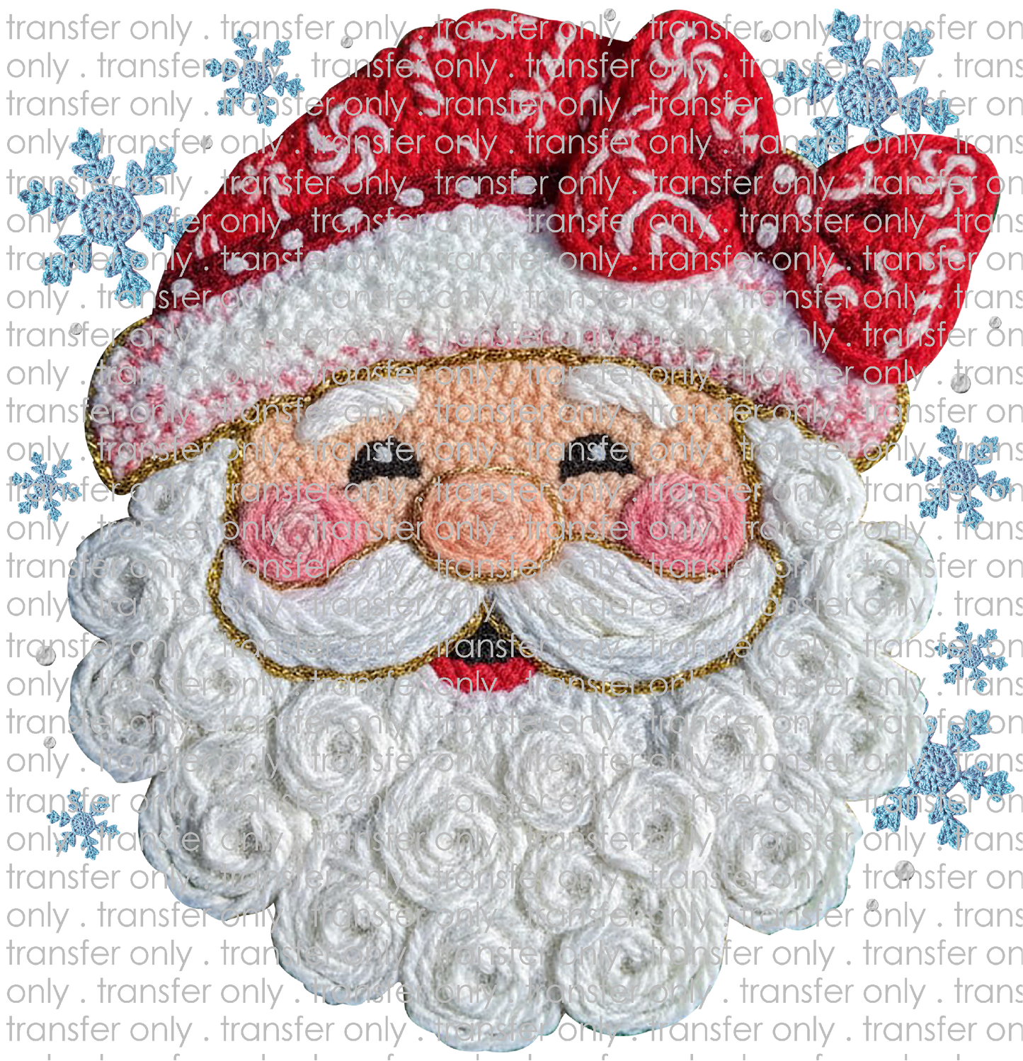 CHR 1333 Santa Peppermint Hat with Snow Flakes