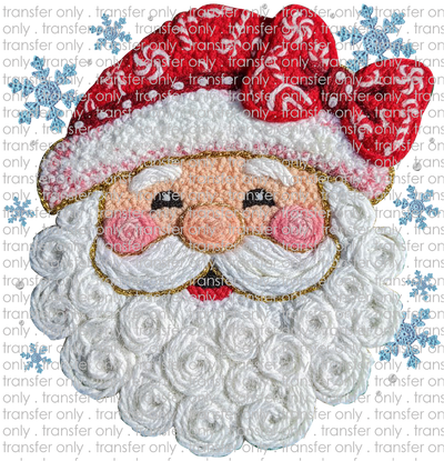 CHR 1333 Santa Peppermint Hat with Snow Flakes